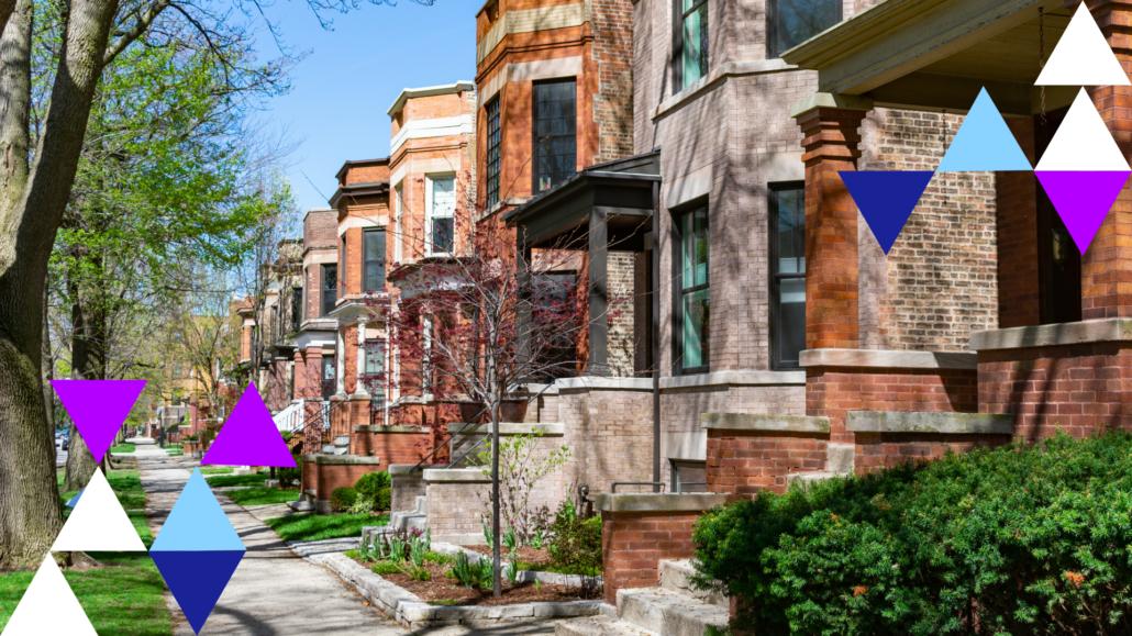 row of Chicago homes